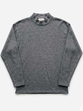 Wool & Co Air Cashmere Wool Mock Neck Sweater Size Medium Made in Italy